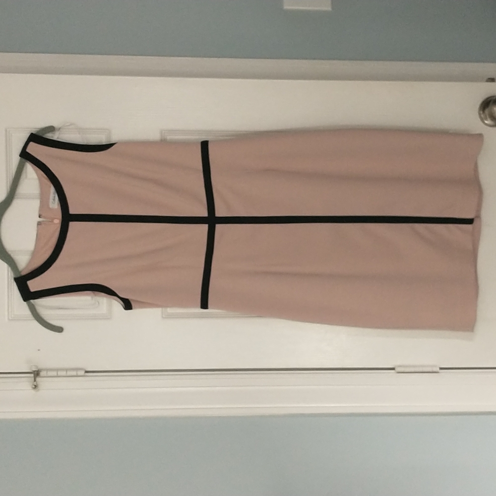 Pale pink block Calvin Klein dress